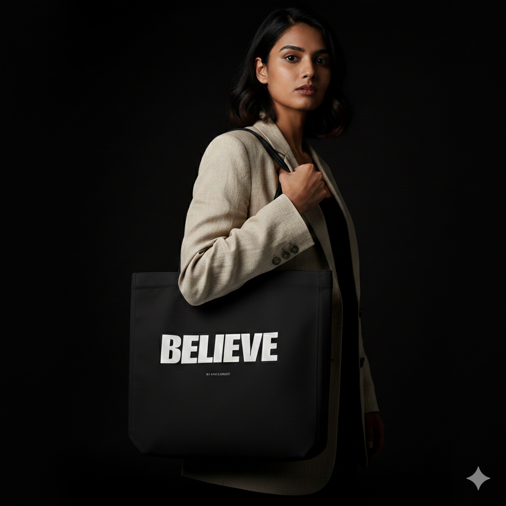 believe it to existence mental health everyday large tote bag