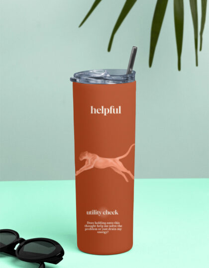 HERE MIND — The "Cognitive Check-In" 304 Stainless Steel Studio Tumbler in Terra Cotta