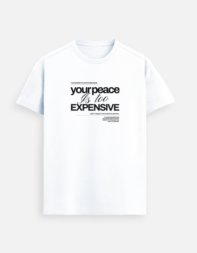 The "Boundary" Unisex Supima Silk-Touch Tee in Optic Clarity