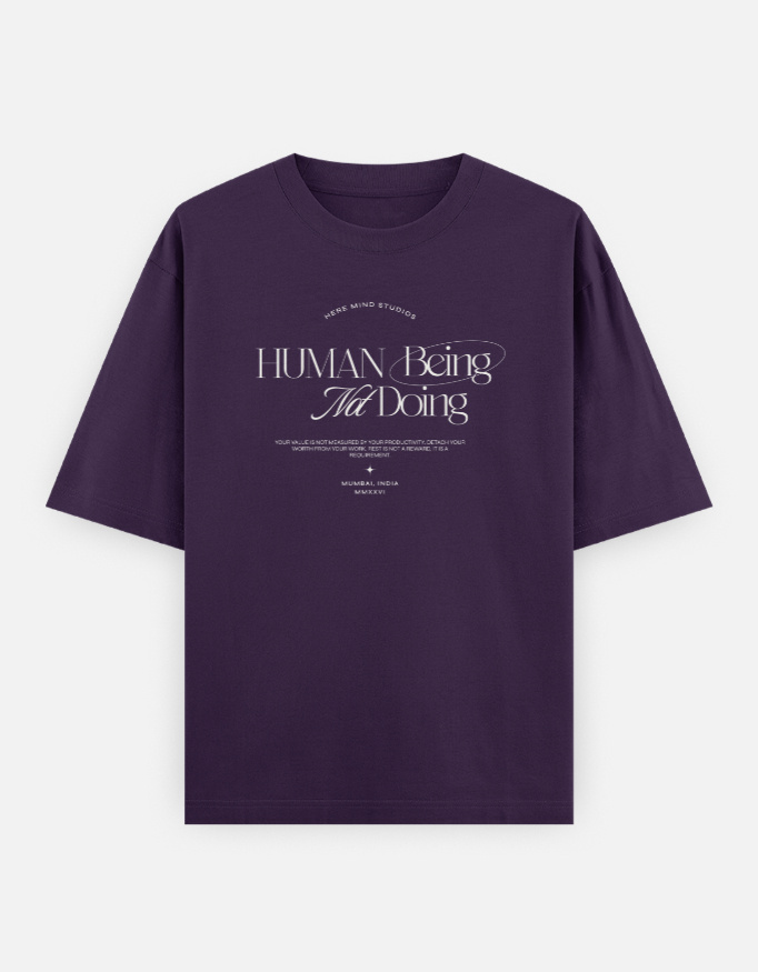 The "Human Being" Unisex Heavyweight Oversized Tee - Image 12
