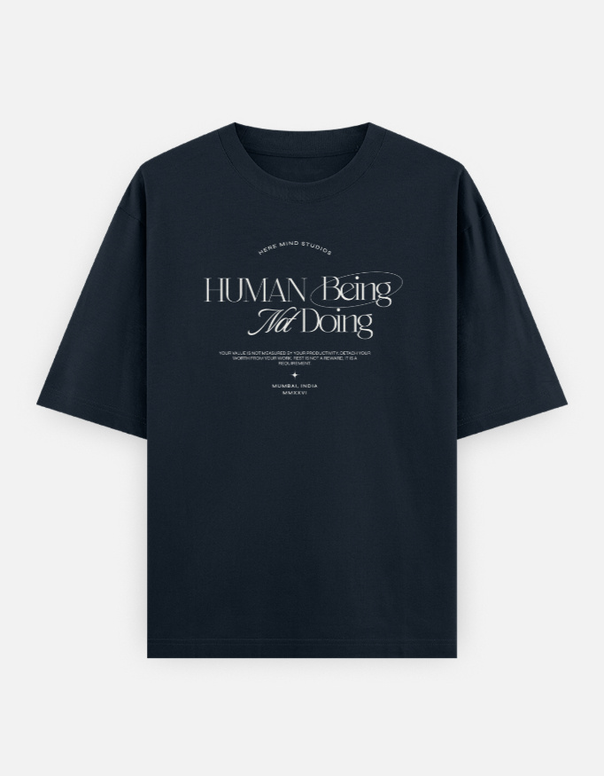The "Human Being" Unisex Heavyweight Oversized Tee - Image 4