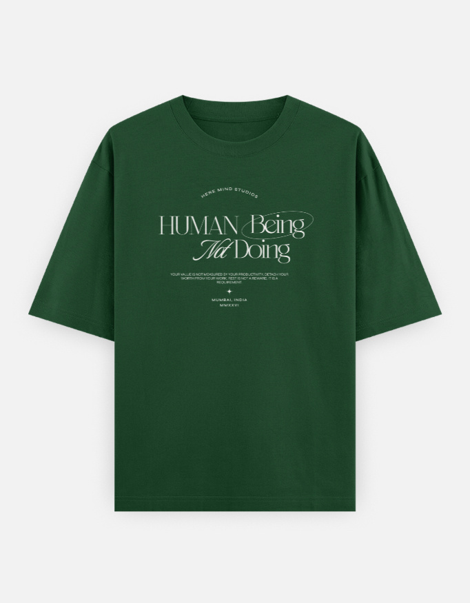 The "Human Being" Unisex Heavyweight Oversized Tee - Image 6