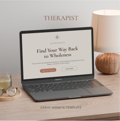 Rooted Healing Therapist-Website-Canva-Template