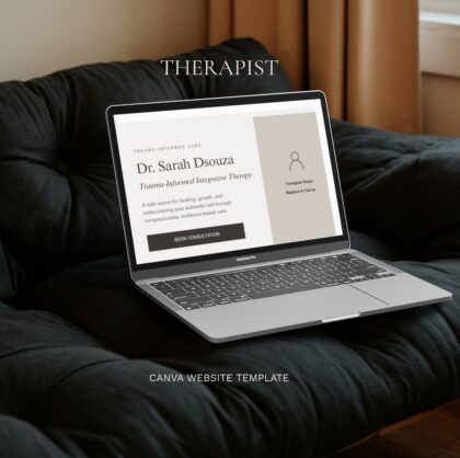 Minimalist Urban Modern Therapist Canva Website Template