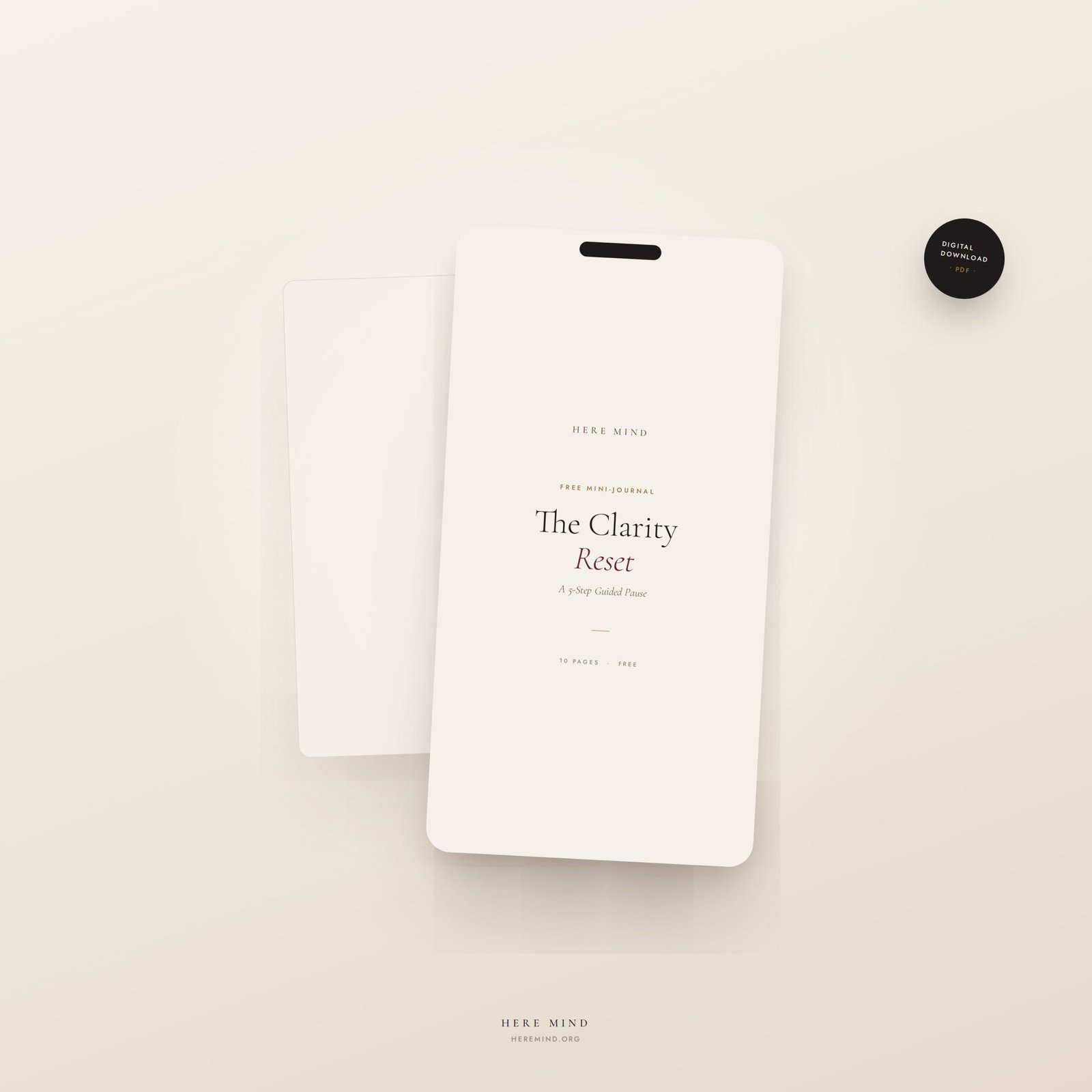 The Clarity Reset free mini-journal by Here Mind